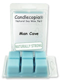 Candlecopia Man Cave Strongly Scented Hand Poured Vegan Wax Melts, 12 Scented Wax Cubes, 6.4 Ounces in 2 x 6-Packs