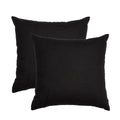 RELY+ Cotton Throw Pillow Covers Black 18''X18'' Set of 2 Decorative Zippered Throw Pillow Covers for Couch, Sofa, Farmhouse, an