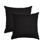 RELY+ Cotton Throw Pillow Covers Black 18''X18'' Set of 2 Decorative Zippered Throw Pillow Covers for Couch, Sofa, Farmhouse, an
