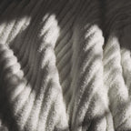 R.Share Grey Ribbed Throw Blanket 50X70 Inch Reversible, Feather Knit Microfiber Soft Comfy Cozy Lightweight Fluffy Fuzzy Warm C