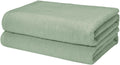 Amazon Basics 100% Cotton Quick-Dry Lightweight Moisture Absorbing Bath Towel, 2-Pack, Seafoam Green, 54 x 30