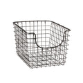 Spectrum Diversified Scoop Wire Basket, Vintage-Inspired Steel Storage Solution for Kitchen, Pantry, Closet, Bathroom, Craft Roo