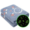Glow In The Dark Blanket Stars Throw Blanket Christmas Birthday Gifts For Kids Soft Cozy Space Decor Blankets For Couch Bed Sofa