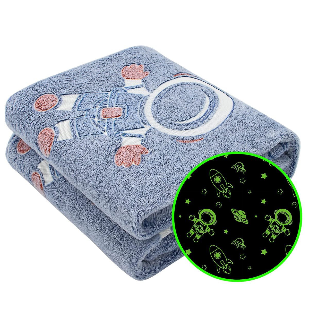 Glow In The Dark Blanket Stars Throw Blanket Christmas Birthday Gifts For Kids Soft Cozy Space Decor Blankets For Couch Bed Sofa