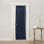 Sun Zero Barrow Energy Efficient Rod Pocket Door Curtain Panel, 54'' X 72'', Navy Blue