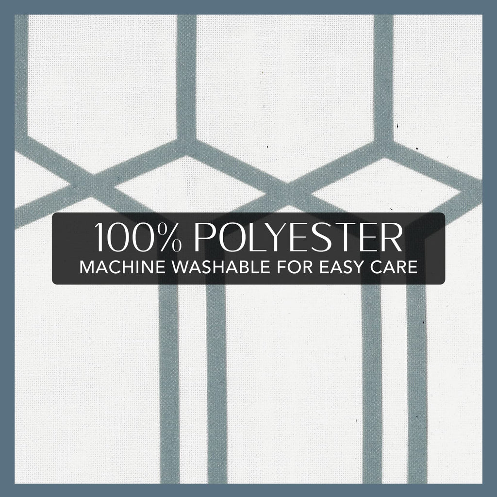 Elrene Home Fashions Kaiden Geometric Room-Darkening Window Curtain, Single Panel, 52'' W X 84'' L (1 Panel), Slate Blue