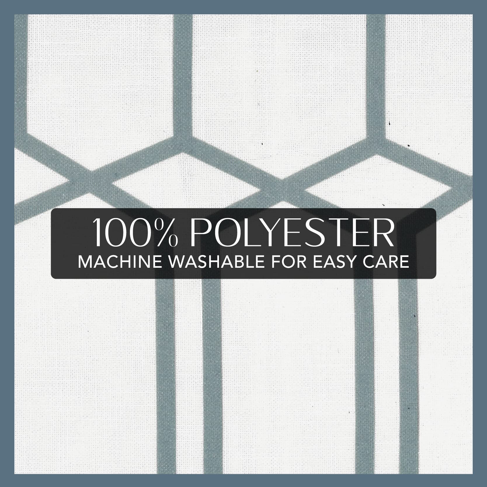 Elrene Home Fashions Kaiden Geometric Room-Darkening Window Curtain, Single Panel, 52'' W X 84'' L (1 Panel), Slate Blue