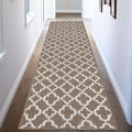 UArtlines Long Runner Rug for Hallway 2  8feet Non Slip Kitchen Floor Carpet Runners Brown Geometric Pattern Machine Washable A