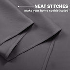 Nicetown Kitchen Blackout Window Treatment - Thermal Insulated Valance Home Decor Blackout Grommet Tier Curtains Drapes For Small Window (42W By 24L 1.2 Inches Header, Grey, 1 Pair)