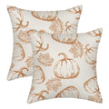Fall Pillow Covers 24X24 Burnt Orange Pumpkin Decor Throw Pillows Case For Couch Maple Leaves Autumn Harvest Indoor Outdoor Deco