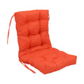 Blazing Needles Indoor/Outdoor Tufted Seat/Back Chair Cushion, 18 x 38, Tangerine Dream