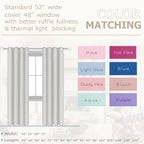 Koufall Mauve Curtains 96 Inches Long For Living Room 2 Panels Set,Boho Blackout Dusty Rose Window Treatments Privacy Curtain For Bedroom