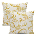 Autumn Pillow Covers 18x18 Set Of 2 Fall Yellow Pumpkin Maple Leaves Throw Pillow Covers Thanksgiving Decoration Pillowcase For 