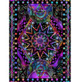 Blacklight Sun and Moon Tapestry Glow in The Dark Neon Hippie Bohemian Tapestries for Bedroom Aesthetic UV Reactive Purple Celes