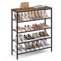 VASAGLE 5-Tier Shoe Rack, Large Shoe Storage Organizer for Closet, Entryway, 18-24 Pairs, with 4 Metal Mesh Shelves, 10.8 x 29.5