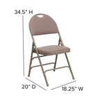 Hercules Series Folding Chair [Set Of 2] Finish: Beige