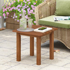 Furinno Tioman Hardwood Outdoor Patio End Table, Side Table in Teak Oil, Natural