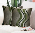 Sajavat Home Cv8 Cotton Dog Embroidery Cushion Cover (Pack Of 2, Pair) 12X12 Inches/30X30 Cm Multicolor (Grey & Green)
