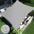 Ecoopts 6'X19' Waterproof Sun Shade Sail Rectangle Canopy Cover Uv Blockage For Outdoor Patio Pergola Backyard Garden (Light Gra