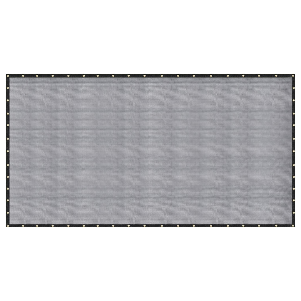 [Windscreensupplyco] 60-70% 20 Ft X 30 Ft Mesh Tarp/Shade Cloth 9-Needle Knitted Heavy Duty Black With Grommets For Green House, Garden, Pergola, Pools, Dump Truck