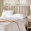 Hearth & Harbor Upholstered Full Headboard - Easy Assemble Channel Stitched Headboard Full Size - Wall Mounted Headboards with 3