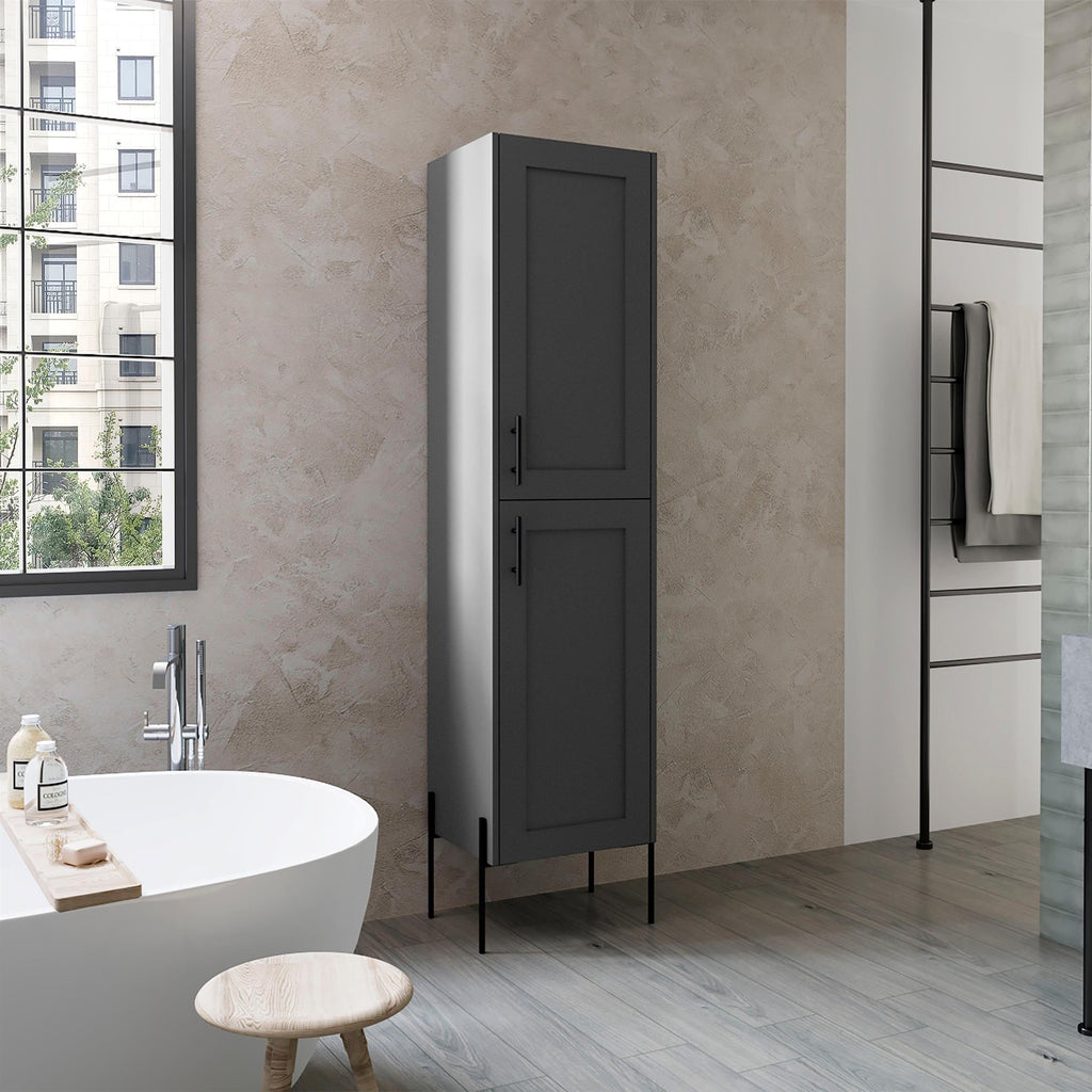 Depot EShop Linen Cabinet Wooden Matt Gray