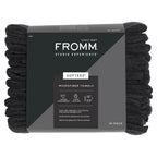 Fromm Softees Microfiber Salon Hair Towels for Hairstylists, Barbers, Spa, Gym in Black, 16' by 29', 10 count Perfect Hair Car