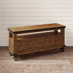 Intercon Taos 60" Wide Console with 3 Drawers, Shelf, and Casters, Canyon Brown TV Stands