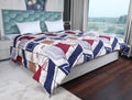 AVI 200 GSM Microfiber Winter Comforters for Double Bed | 180 TC Poly Cotton Printed AC Comforter Blanket Quilt | Size 228cm x 2