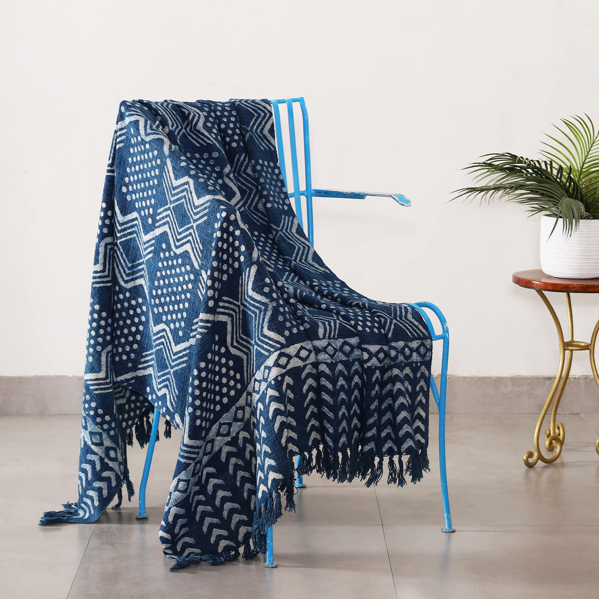 Ravaiyaa  Attitude is everything Traditional Handloom Cotton Sofa & Bedding Couch Throw Sanganer Handmade Printed Blanket (Indi