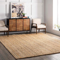 nuLOOM Rigo Hand Woven Farmhouse Jute Runner Rug, 2 6 x 12, Natural