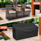 Kingling Patio Furniture Covers For 3 Piece Patio Chairs Set, Outdoor Furniture Cover Waterproof Wicker Chairs Cover - 75'L X32'W X31'H