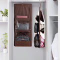 Kuber Industries NonWoven Hanging Organizer | Handbag Organizer | Hanging Purse For Wardrobe | Transparent Clutch Organizer | H