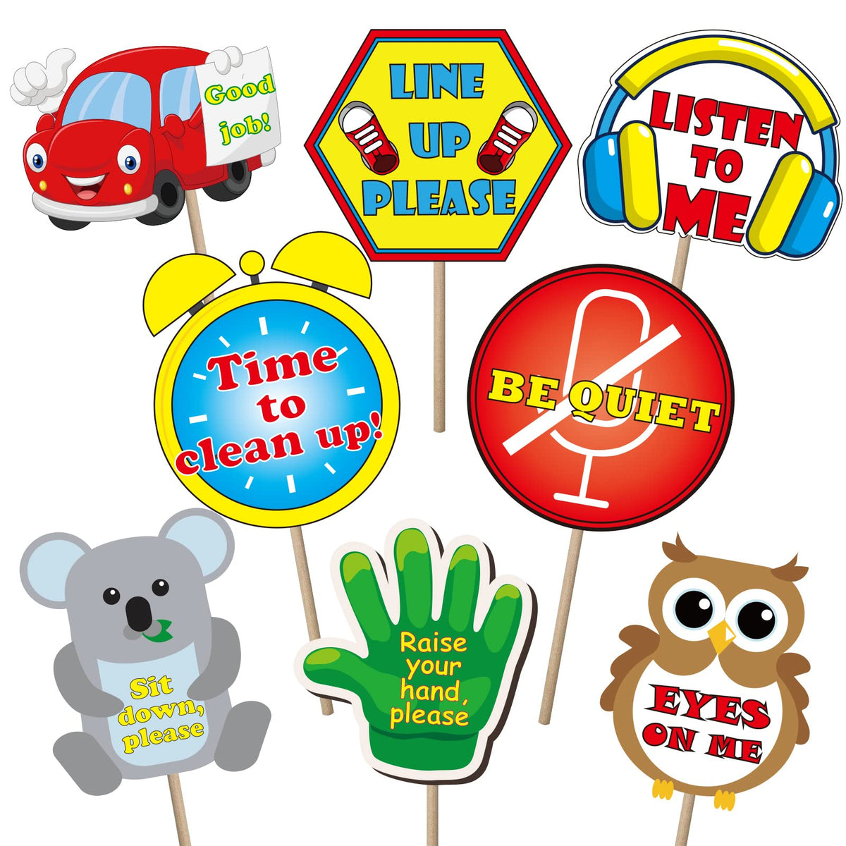 8 Pieces Manage Your Class Signs Management Signs For Nursery Homeschool Playroom Teacher Class Classroom Rules Banner Education