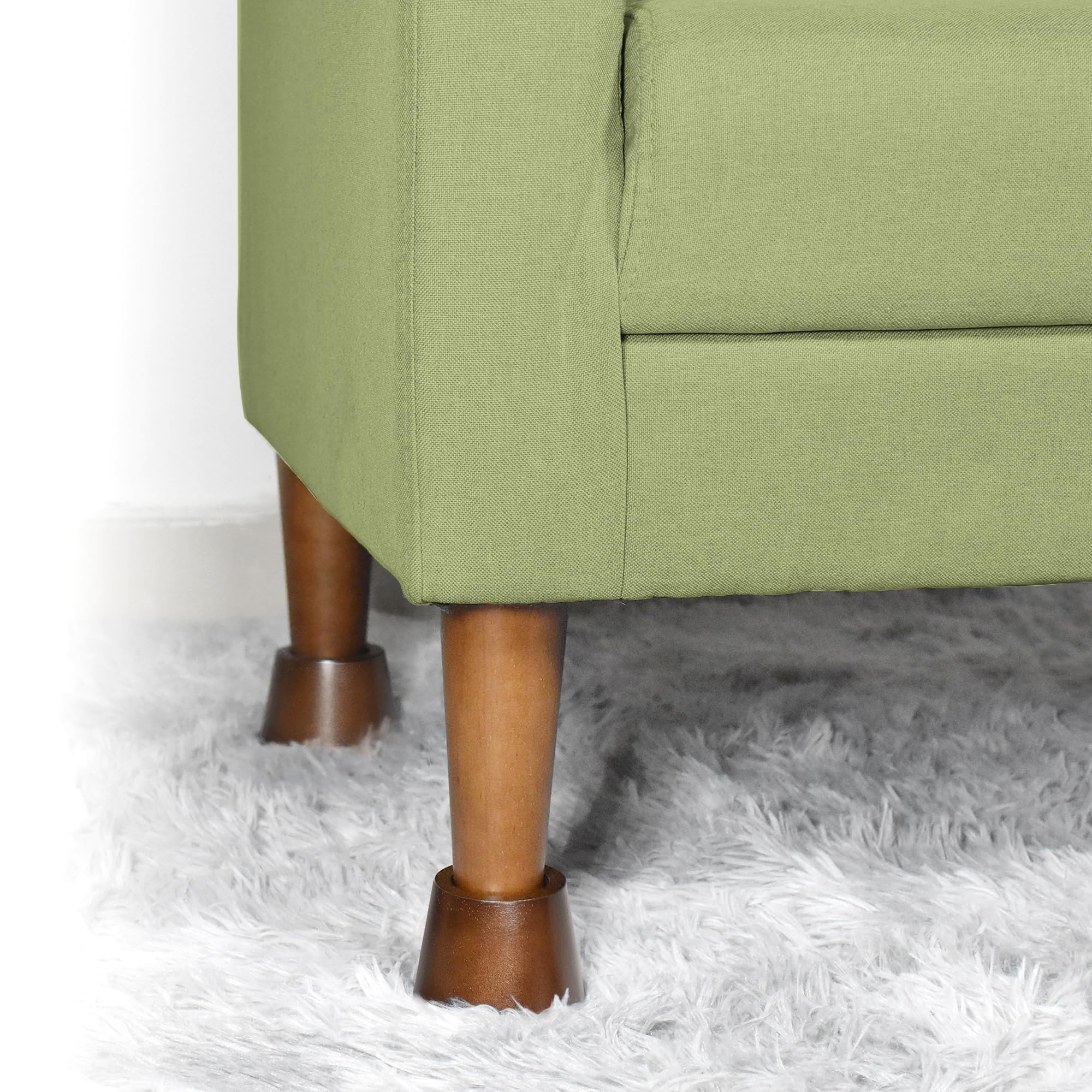 Sopicoz Wooden Furniture Risers 2 Inch Tapered Bed Risers Set Of 6, Heavy Duty Wood Bed Lifts Risers For Table, Sofa, Couch, Des