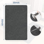 Placoot Desk Chair Mat For Hardwood Floor Corduroy Surface 55'X35' Office Chair Mat For Rolling Chairs,Large Anti-Slip Backing Under Desk Low-Pile Office Rug Floor Mat For Office/Home