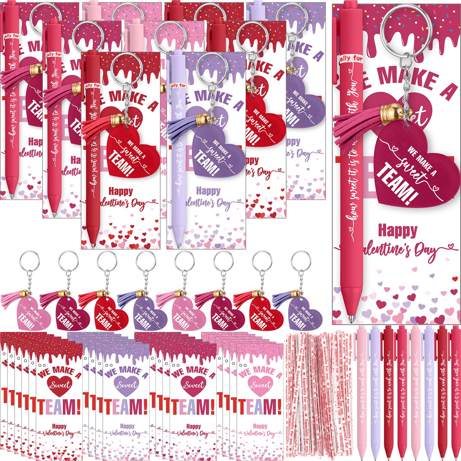 Resurhang 24 Sets Valentine'S Day Gifts For Coworkers Employees Valentine Team Staff Appreciation Gifts Bulk Include Ballpoint P