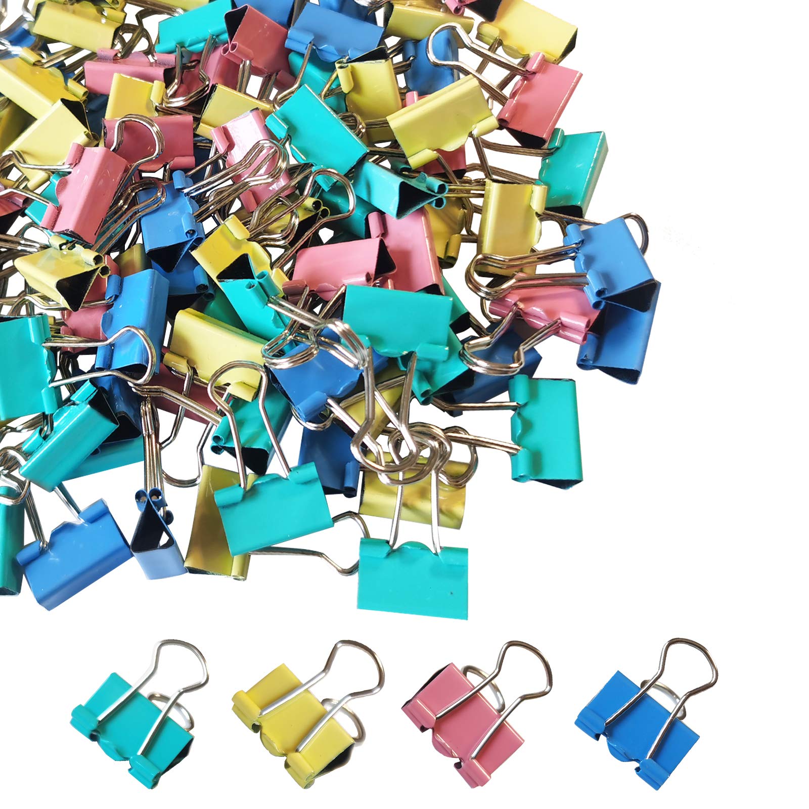 100Pcs 3/4 Inch Small Binder Clips Metal Paper Clamps Clips For Holding Paperwork Stacks Quilting Teachers Art Home School Offic