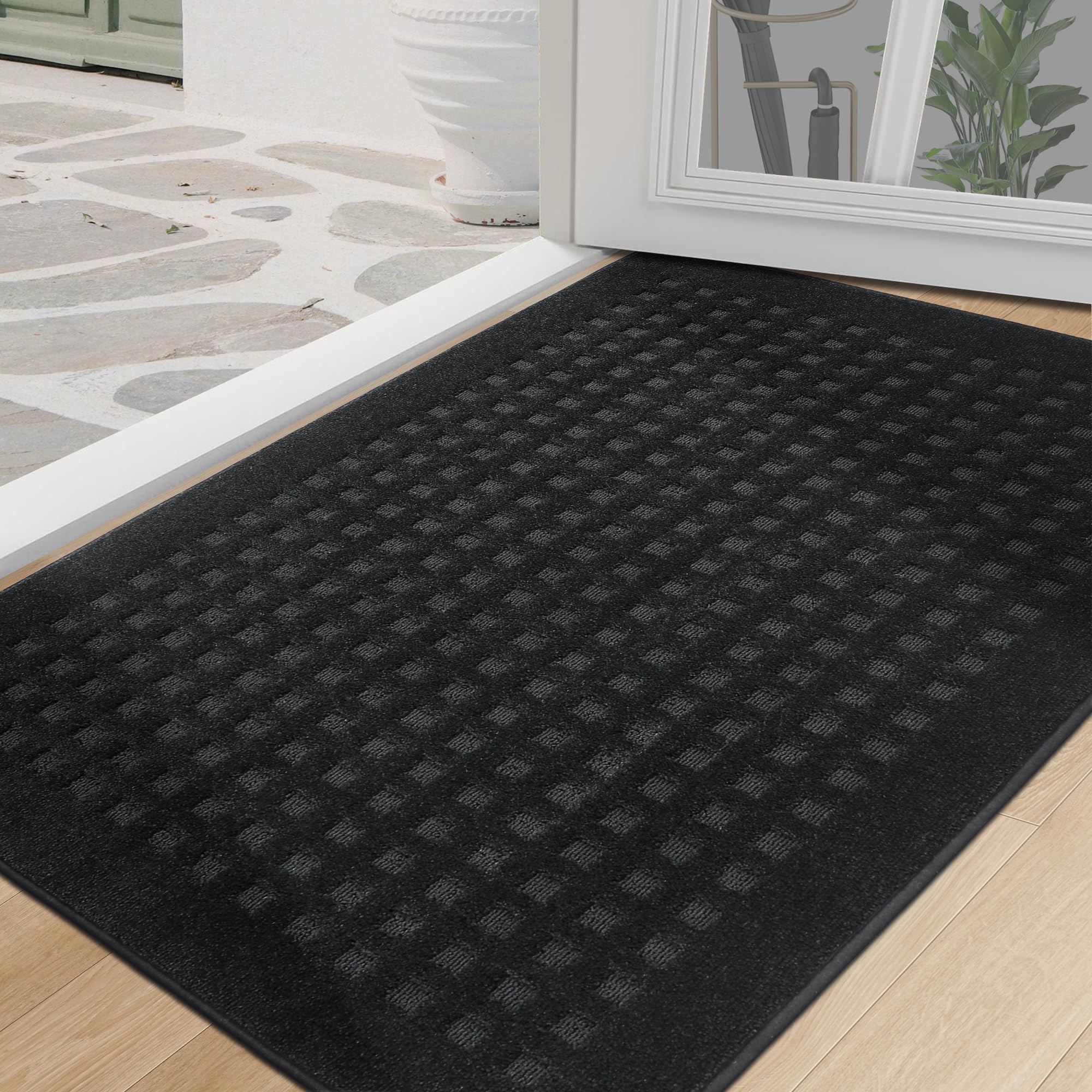 Beqhause Door Mat 32'X48', Absorbent And Dirt Resistant Doormats Floor Mat Non-Slip Washable Rugs For Entryway, Dog Door Mat,