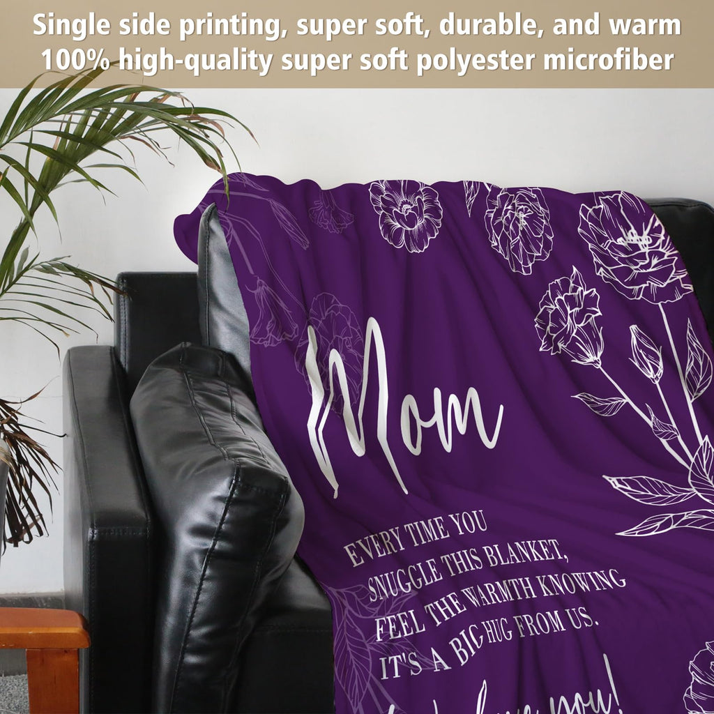 Gifts For Mom Blanket, Mom Birthday Gifts, Gifts For Mom From Daughter Son, Mom Gifts For Mothers Day Christmas, Super Soft Flan