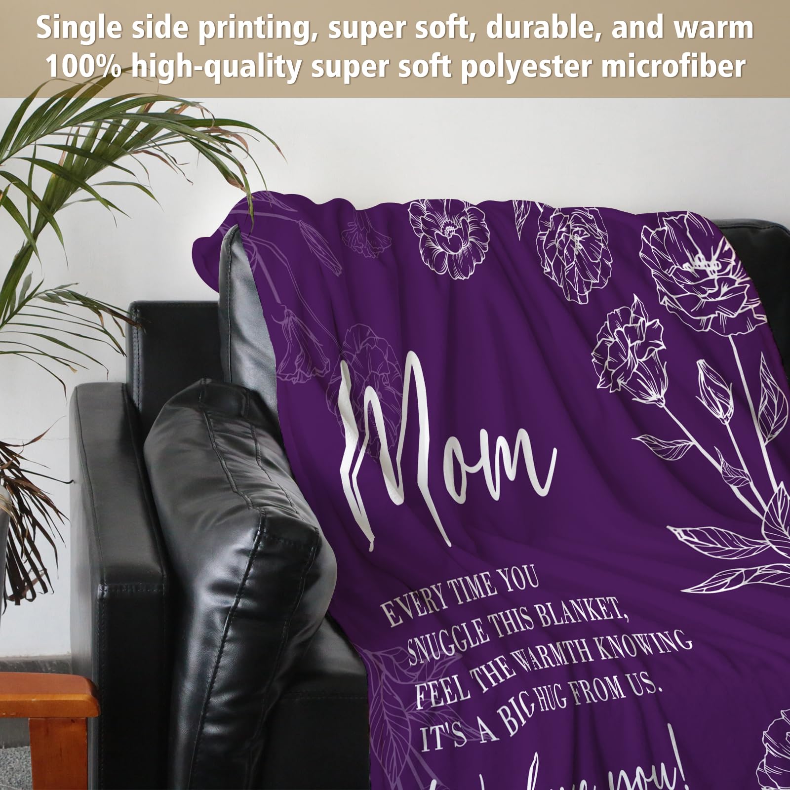 Gifts For Mom Blanket, Mom Birthday Gifts, Gifts For Mom From Daughter Son, Mom Gifts For Mothers Day Christmas, Super Soft Flan