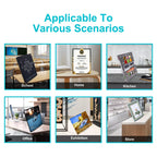 Boloyo Acrylic Book Stand Without Ledge ,6 Inch 6Pc Clear Acrylic Display Easel Transparent Display Stand Holder Tablet Holder F