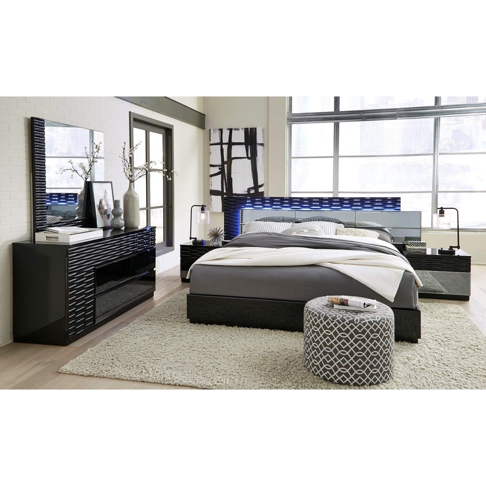 Global Furniture Manhattan, Dresser, Black