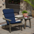 Arden Selections Outdoor Adirondack Or Rocking Chair Cushion, 20 X 17, Rain-Proof, Fade Resistant 20 X 17, Sapphire Blue Leala
