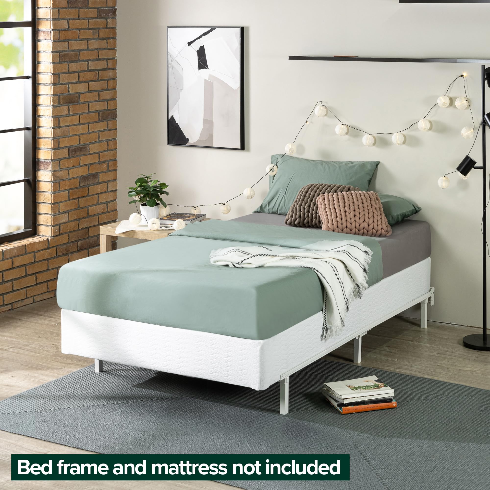 ZINUS 9 Inch Twin Metal Smart Box Spring - Strong Frame, Quick Assembly Mattress Foundation, Easy Setup