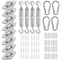 YOFIT Shade Sail Hardware Kit 6 inch for Triangle Rectangle Sun Shade Sail Installation  304 Grade Stainless for Garden Outdoors  80 Pcs-New