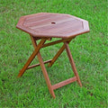 International Caravan Furniture Piece Acacia Octagonal Folding Table