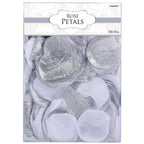 Amscan Silver & White Fabric Confetti Petals - 2'' (Pack Of 300) - Elegant Table Decorations For Weddings, Events & Diy Crafts