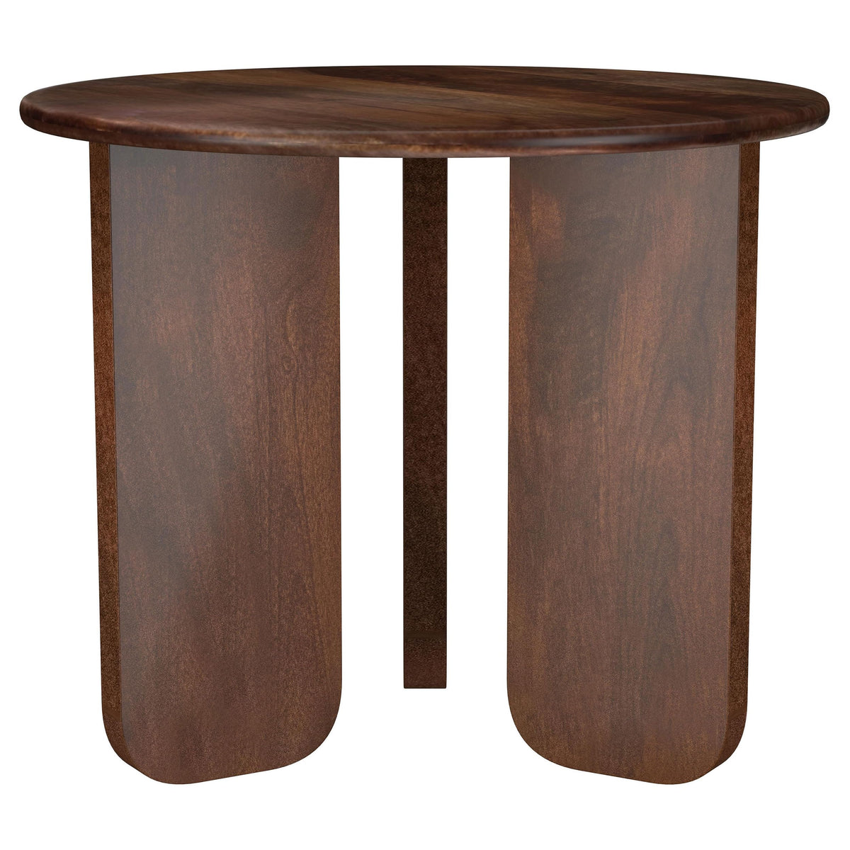 Coaster Home Furnishings Dale Round Solid Mango Wood Side End Table Brown