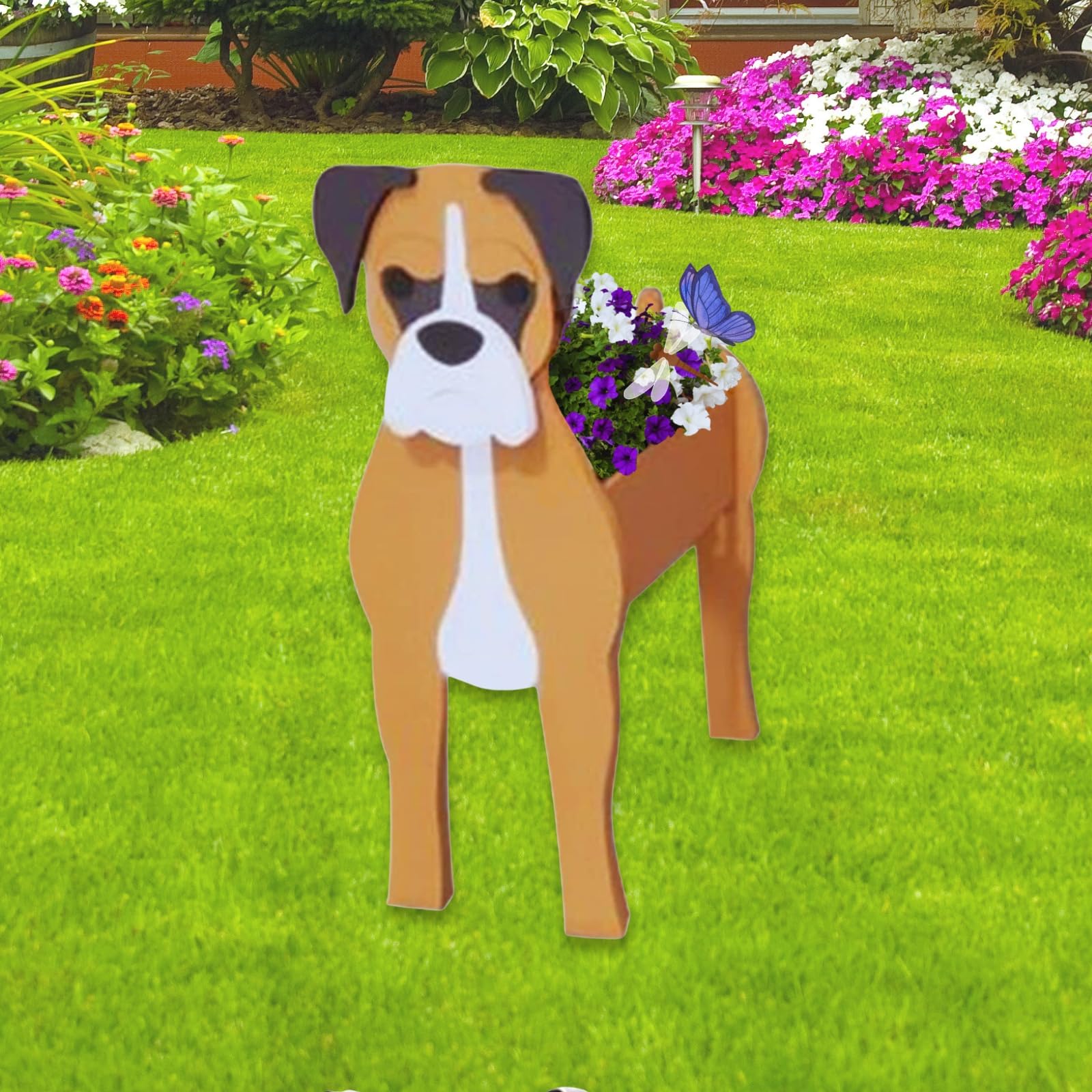 Strolfay Boxer Dog Planter Plant Pots,Cute Dog Flower Planter,Gifts For Pet Lovers,Unique Animal Plant Pots,Office,Indoor Outdoo